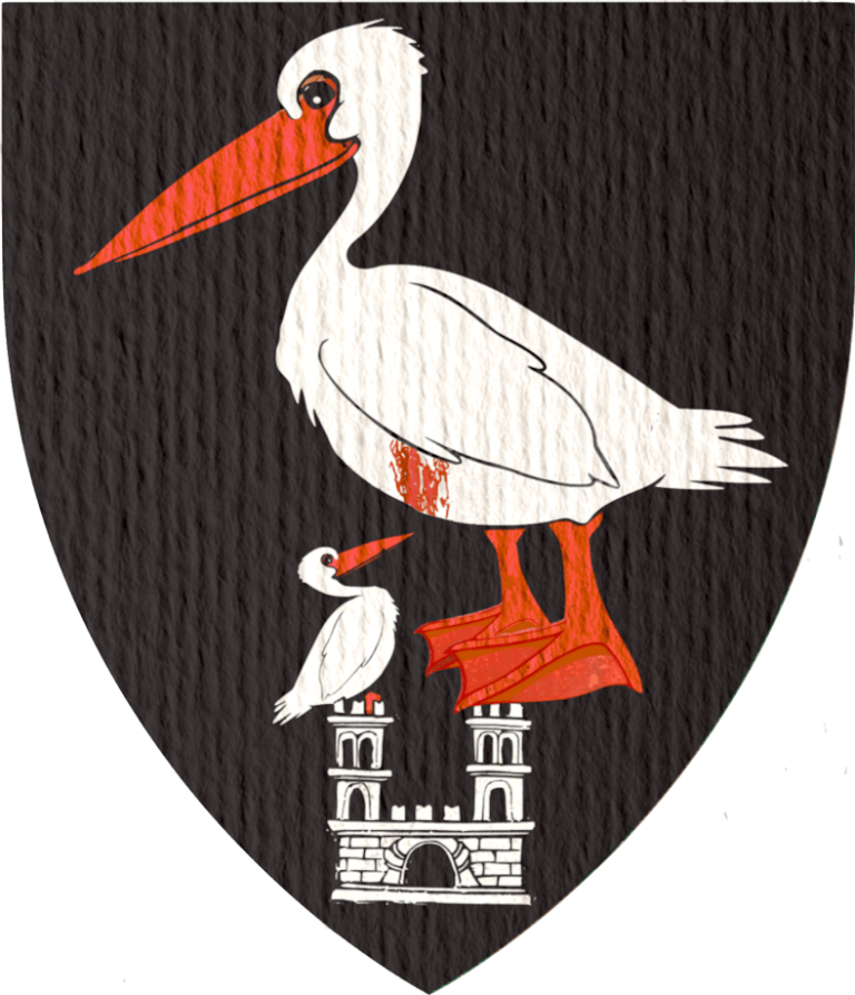 An important place for my family, "Castel Petto", needed a coat of arms so ... ☺️ Castel Petto means "breast castle". The place, like the whole territory, was deeply Christian. In heraldry the pelican is represented for its religious value: as Christ was thought to sacrifice. The symbol goes by the name of the ‘vulning pelican’ or the ‘pelican-in-her-piety’ and hearkens back to medieval days ( bestiary myths). It was once believed that Pelicans were particularly devoted to their young, and that a pelican would wound its own BREAST (‘vulning’) to feed its young its blood.
