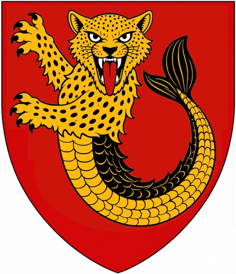 HERALDRY coat of arms with a sea-leopard